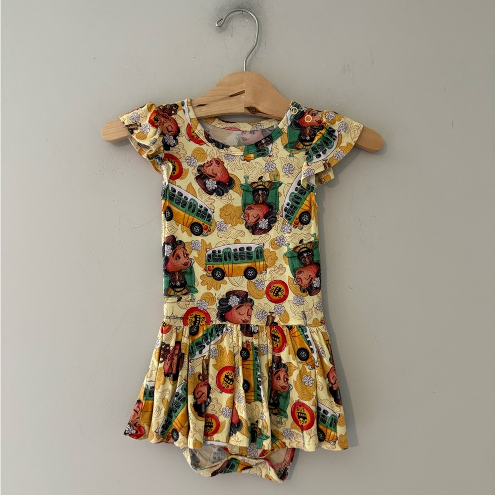 $27 ADD ON Posh Peanut Bamboo Twirl Rosa Parks 18-24M One Piece Skirt Kyte Zara